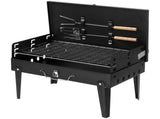 44*27*7cm Portable Square Charcoal Grill Black 87215961