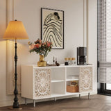 Living Room Furniture Mid Century Modern Tv Stand Kitchen Storage White Curio Buffet Cabinet W2263P207529
