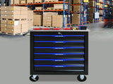 6 DRAWERS MULTIFUNCTIONAL TOOL CART WITH WHEELS-BLACKBLUE 29251477