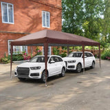 ZNTS 3 x 6m Two Windows Practical Waterproof Folding Tent Dark Coffee Folding Tent 67766391