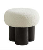 W8017-1 White lamb wool seat, barrel PVC pipe with black ash willow W2085129980