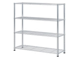 4-Layer Adjustable Shelf Iron Household Shelf without Wheels 35.43*13.78*55.12in Silver-Gray 33974841