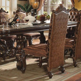 Light Brown and Cherry Oak Tufted Arm Chair B062P209287