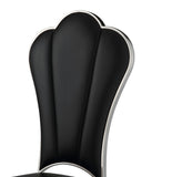 Black Side Chair with Tufted Back B062P215492