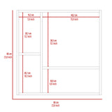 ZNTS 4-Shelf Bathroom Medicine Cabinet with Mirror B06280226