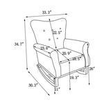 Baby Room High Rocking Chair Nursery Chair , Comfortable Rocker Fabric Padded Seat ,Modern High 38824496