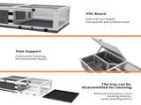 43"Upgrade waterproof tray, activity tray, wooden turtle house indoor small animal turtle cage 98540443