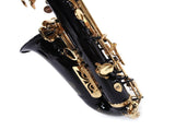 Be Brass Carving Pattern Pearl White Shell Button Saxophone with Strap Black 68095818