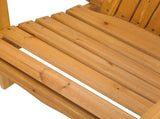 Folding Wooden Adirondack Lounger Chair with Natural Finish 54748532