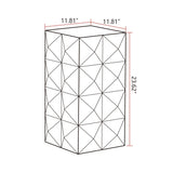 23.62"Height Three-dimensional Embossed Pattern Design Retro Side Table Retro Furniture Black W757P183205