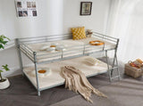 Twin Size Metal Bunk Bed for Kids Teens Adults, Heavy Duty Metal Bunk Bed with 15768305