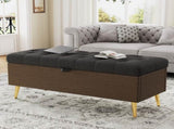 Modern Storage Ottoman Bench Upholstered Bedroom Bench Entryway Storage Ottoman Tufted Ottoman Bench N719P305620E