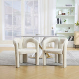 COOLMORE Contemporary Designed Velvet Fabric Upholstered Accent/Dining Chair /Barrel Side Chairs W395P224764