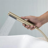 Floor Mount Bathtub Faucet Freestanding Tub Filler Brushed Gold Standing High Flow Shower Faucets 59626582