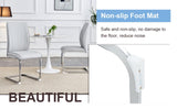 Luxury Simple Arch Chair - Set of 4 Light Gray PU Material High Resilience Dining Chair with Arched W1151P154861