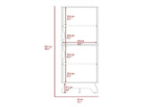 Rutherford 2-Door Pantry Cabinet Light Oak and White B06280045