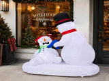5.91FT Melting Snowman with Hair Dryer Christmas Inflatable Decoration, 5 LED Lights, 210D 38718022