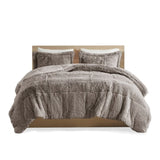 Full/Queen Shaggy Long Fur Comforter Mini Set B03595900