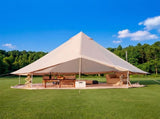 4 Season Bell Tent 16.4FT, Beige Waterproof Glamping Yurt Tent with Stove Jack, Fits 10 People W3636P456648