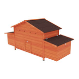 ZNTS Large Wooden Chicken Coop Outdoor Hen House Poultry Cage for Outdoor with 2 Sides Nesting Boxes,2 W773P237999