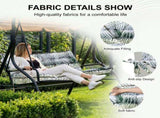 Outdoor Swing Cushions 70 Inch, Waterproof 4" Thick Porch Swing Cushion Replacement with Backrest 36607096