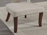 Mid Century Modern Dining Chairs Set of 2, Farmhouse Linen Fabric Upholstered Accent Chair Curved W1143P186366