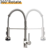 Commercial LED Kitchen Faucet with Pull Down Sprayer, Single Handle Single Lever Kitchen Sink Faucet W1932P172329