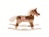 Plush Toddler Rocker Kids Rocking Horse with Solid Wooden Base Premium Ride-On Toy for Little 18291222