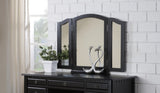 ZNTS Bedroom Contemporary Vanity Set w Foldable Mirror Stool Drawers Black Color HS00F4072-ID-AHD