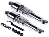 Chrome 10.5" Rear Shocks Absorbers Lowering For Harley Road King Tour Glide FLT Dyna 1991-2016 24938032