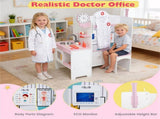 Wooden Kids Doctor Medical Station Playset, 93.9854.6199.06cm 27PCS Medical Tools with ECG Monitor 63342988
