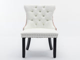 A&A Furniture,Nikki Collection Modern, High-end Tufted Solid Wood Contemporary PU and Velvet W1143P357046