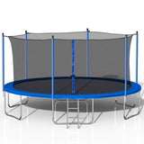 ZNTS 14FT Trampoline with Safety Enclosure Net,Heavy Duty Jumping Mat Spring Cover Padding for Kids W28580537