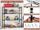 4-Tier Heavy-Duty Metal Wire Shelving, 1000LBS Total Capacity Storage Rack with 250LBS Per Shelf, 84742379