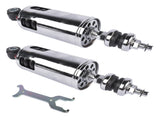2Pcs Rear Suspension Shocks Adjustable Chrome Fits for Harley-Davidson Softail Fatboy 2000-2017 19516846