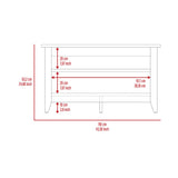 Light Oak 2-Shelf Rectangle Storage Bench B06280611