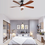 ZNTS 52 Inch Indoor Ceiling Fan With 3 Color Dimmable 5 ABS Blades Remote Control Reversible DC Motor W882P146311