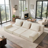 108'' Modular Sectional 3-Seater Cloud Sofa,Corduroy Convertible Sofa Bed ,living room. 05661537
