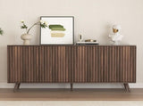 Sideboard Buffet Cabinet with Storage, Long Sideboard Storage Cabinet with 4 Doors, Wood Credenza W409P327406