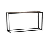 Narrow console table, high-end edge wrapped foyer table, entrance, industrial corridor table, living W578P357536