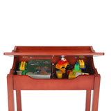 Flip Top Kids Table and Chair Set, Wood Activity Table Set with Storage Space for Arts Crafts, Dark 97595278