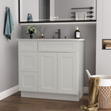 36 in. W x 21 in. D x 34.5 in. H in Shaker Dove Plywood Ready to Assemble Floor Vanity Sink Base T3210P282886