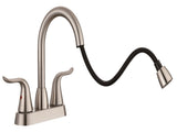 Pull-out Bathroom Faucet For bathroom Sink With Two Handles And Supply Lines - BN B2724P501238