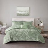 Twin/Twin XL Velvet Comforter Set with Throw Pillow B035P203257