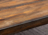Aryven Industrial Metal Hairpin Design Dining Table, Rustic Dark Pine T2574P165175