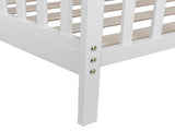 Wooden Baby Toddler Bed Children Bedroom Furniture with Safety Guardrails White 73507960