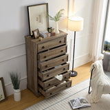 Modern 6 Drawer Dresser, Dressers for Bedroom, Tall Chest of Drawers Closet Organizers & Storage W2275P149120
