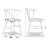 Alwynn Contemporary Wooden Spindle Back Dining Chairs, Windsor Chairs, Set of 2, White T2574P164536