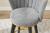 Countereight Bar Stools Set of 2, 360&deg Swivel Upholstered Barstools with Backs and Metal Legs, 26" W2725P252438