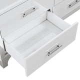Elegant High Gloss Dresser with Metal Handle,Mirrored Storage Cabinet with 6 Drawers for N733P205355K